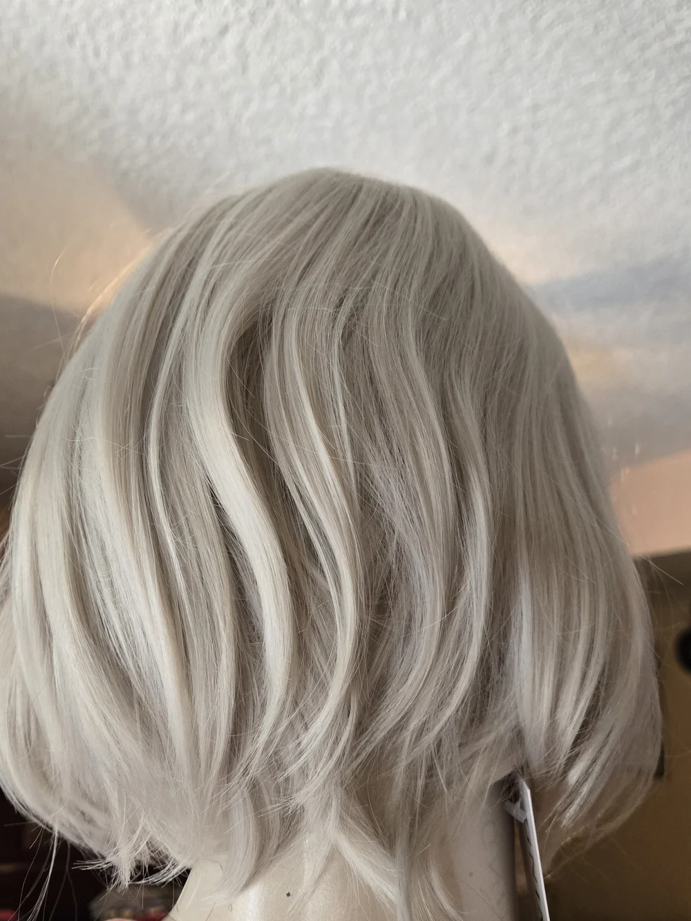 Silver Ash Blonde Bob Wig with Bangs | New with Tags